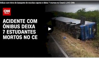 Ônibus com time de basquete de escolas capota e deixa 7 mortos no Ceará